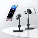 Baseus Yükseklik Ayarlı Kablo Yerli Magsafe Masaüstü Telefon Tutucu İphone 12 13 14 15 Pro Max Stand