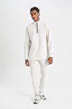 DeFactoFit Standart Fit Dik Yaka Fermuarlı Sporcu Sweatshirt D2022AX24AUBG721