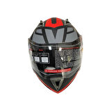 JK20 Çene Açılır Güneş Vizörlü Motosiklet Kaskı Kırmızı XL Beden Baş Çevresi: 61-62CM