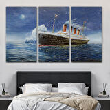 Harita Sepeti Titanik Gece Manzarası Duvar Tablosu-1238