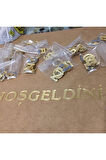 1 Set Gold Pleksi Hoşgeldiniz Harfleri 3 Cm Harfler