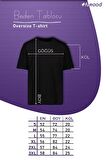 Oversize Düz Basic %100 Pamuk Örme Bisiklet Yaka T-shirt