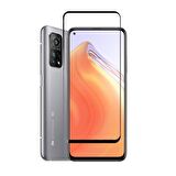 Smcase Xiaomi Mi10T Pro Kılıf Deri Dokulu Silikon  Tam Kapatan Nano Ekran Koruyucu