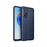 Smcase Xiaomi Mi10T Pro Kılıf Deri Dokulu Silikon  Tam Kapatan Nano Ekran Koruyucu