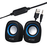 D-05a Mi̇ni̇ 5 Watt 4 Ohm Multi̇medi̇a 1+1 Usb Speaker - Hoparlör