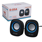  D-05a Mi̇ni̇ 5 Watt 4 Ohm Multi̇medi̇a 1+1 Usb Speaker - Hoparlör
