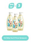 Uni Baby Saç ve Vücut Şampuan 500mlX3 Adet Pompalı Basmalı