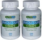 Magnesium Citrate 2x120 Tablet Magnezyum Sitrat