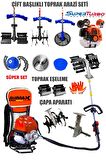 SUPERTURBO Arazi Seti 20HPX Sırt Tipi Tırpan Ot Biçme + 2'Lİ Toprak Eşeleme + Akrobat Çapalama Seti