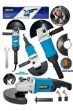 Büyük Boy Elektrikli Devir Ayarlı Taşlama Makinesi Spiral Jet Metal Kesme 180mm 4000W