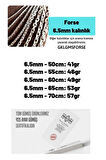 Kadın Gümüş Kolye - 6.5mm Forse Model 925 Ayar kadın Gümüş Kolye Zincir