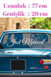 Gelin Arabası İçin Yazı Düğün Arabası İçin Sticker Size Özel Sticker Gelin Arabası Süsleme Beyaz10