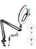10 İnç Metal Flexible Masaüstü Sıkıştırmalı Youtuber Ring Light LED Selfie Çalışma Işığı