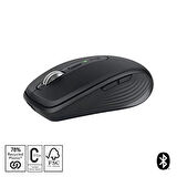 ONTECH - Logıtech Mx Anywhere 3s Kompakt Optik Sensörlü Sessiz Bluetooth Kablosuz Mouse Siyah 910-006929