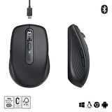 ONTECH - Logıtech Mx Anywhere 3s Kompakt Optik Sensörlü Sessiz Bluetooth Kablosuz Mouse Siyah 910-006929