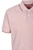 Erkek Polo Yaka Tişört Nar Çiçeği %100 Pamuk Slim Fit Ribanalı Kol T-shirt NCS JEANS 1245