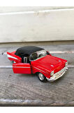Welly 1957 Chevrolet Bel Air Diecast Metal Araba Model Araba Oyuncak Araba Çek Bırak Araba 12 Cm