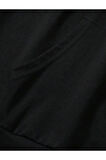 Erkek Siyah Dikey Baskılı Oversize Sweatshirt