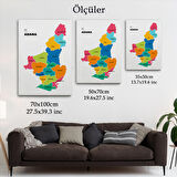 Harita Sepeti Adana İli ve İlçeler Haritası Dekoratif Kanvas Tablo 1248