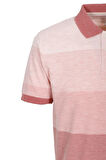 Erkek Polo Yaka Tişört Nar Çiçeği %100 Pamuk Slim Fit Ribanalı Kol Baskılı T-shirt NCS JEANS 1248