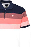 Erkek Polo Yaka Tişört Lacivert Slim Fit Desenli %100 Pamuk T-shirt NCS JEANS 1249