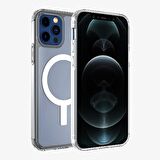 Smcase iPhone 12 Pro Kılıf Coss Wireless Destekli Hibrit Silikon  Mıknatıslı Kartlıklı Kılıf