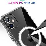 Smcase iPhone 12 Mini Kılıf Coss Wireless Destekli Hibrit Silikon  Mıknatıslı Kartlıklı Kılıf