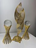 3 lü lüx Dekorasyon set 2 burgulu bir 1 helezon dekorasyon obje, Şık Metal Tasarımlar, hediyelik