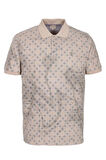 Erkek Polo Yaka Tişört Vizon Slim Fit Ribanalı Kol Pamuklu Baskılı T-shirt NCS JEANS 1252