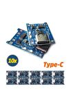 TP4056 18650 Lityum Pil Şarj Devresi Type C USB 10 Adet