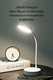 Şarjlı Dokunmatik 20 Led Çalışma Okuma Işığı Flexible Masa Lambası Beyaz