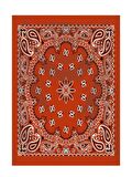 KIRMIZI KLASİK ŞAL DESENLİ KARE %100 PAMUK BANDANA 55X55 UNİSEX