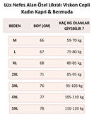 Lüx Nefes Alan Özel Likralı Viskon Cepli Kadın Kapri & Bermuda