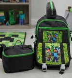 İLKOKUL 3 LÜ SET KAREKTER DESENLİ LAPTOP BÖLMELİ KALEMLİK,BESLENME ÇANTALI  ERKEK ÇOCUK OKUL SIRT ÇANTASI