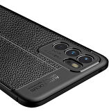 Gpack Oppo Reno 6 Kılıf Niss Silikon Deri Görünümlü Korumalı