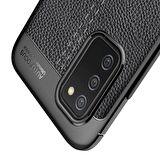 Smcase Samsung Galaxy A02s Kılıf Deri Dokulu Silikon 