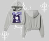 Kapşonlu Crop Sweatshirt Neo Tokyo Girl Y2K Street Anime Aesthetic