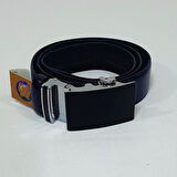 Fiyra 101-2 Lacivert 3,5cm Otomatik Tokalı Hakiki Deri Kemer