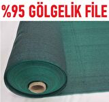 %95 Gölgelik File 1m x 20m Bahçe Çit Örtüsü Meyve Ağacı Örtüsü
