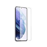 Smcase Samsung Galaxy S21 5G Kılıf Deri Dokulu Niss Silikon  Nano Ekran Koruyucu  Kamera Koruyucu