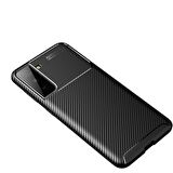 Smcase Samsung Galaxy S21 5G Kılıf Karbon Dokulu Negro Silikon  Tam Kapatan Ekran Koruyucu