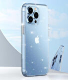Gpack Apple iPhone 13 Mini Kılıf Vixy Transparan Simli Görünüm