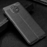 Smcase Xiaomi Redmi Note 9 5g Kılıf Deri Dokulu Dizayn Silikon  Nano Ekran Koruyucu