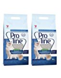 ProLine Topak İnce Parfümsüz Bentonit Kedi Kumu 5lt 2 Adet