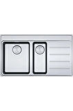 Franke Mythos MYX 251-86 Sağ Damlalıklı Çelik Evye