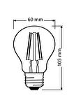 Osram Ledvalue 6,5W (60W) Rustik Led Ampul Sarı 2700K - E27 Duy