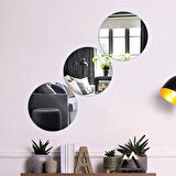 Dekoratif Yuvarlak Ayna 15*15 Cm 4 Adet