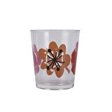 DİŞ FIRÇALIK VE MACUN KABI KIRMIZI PAPATYA AKRİLİK 8X8X9CM 350ML