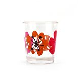 DİŞ FIRÇALIK VE MACUN KABI KIRMIZI PAPATYA AKRİLİK 8X8X9CM 350ML