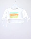 Escabel Kız Çocuk Tshirt Yandan Büzmeli